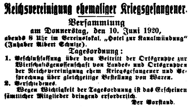 Datei:1920.06.11-Reichsvereinigung ehem. Kriegsgefangener.jpg