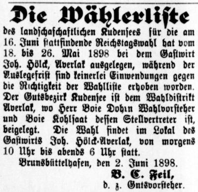 Datei:1898.06.07-Waehlerliste Kudensee.jpg