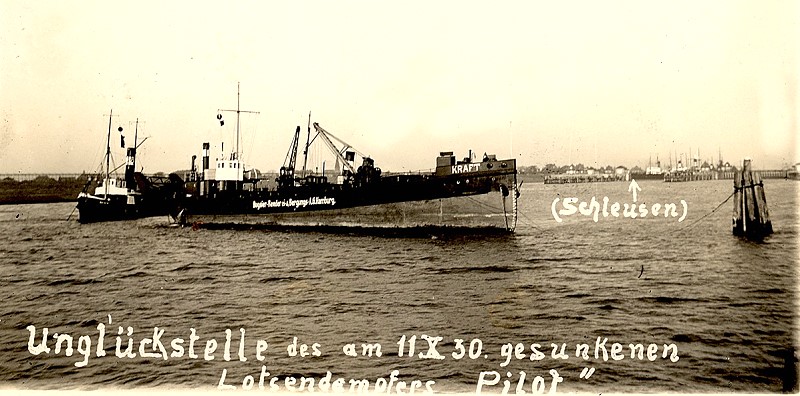 Datei:Am 11.10.1930 gesunkener Lotsendampfer Pilot.jpg