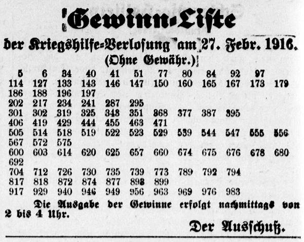 Datei:27 1916.02.26-Gewinnliste Kriegshilfe-Verlosung.jpg