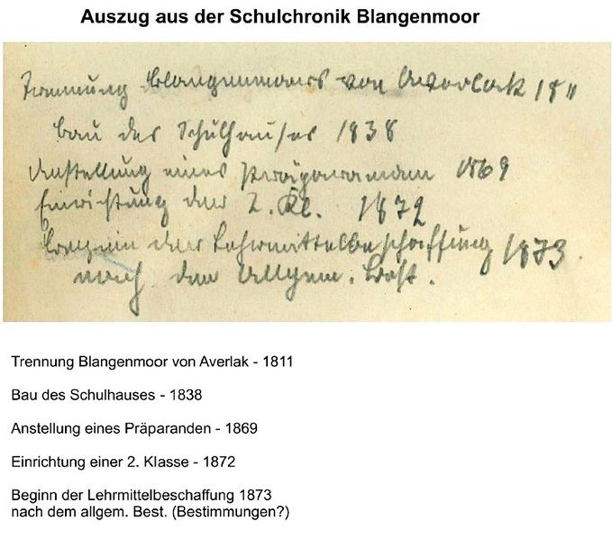 Datei:Chronikauszug Blangenmoor.jpg