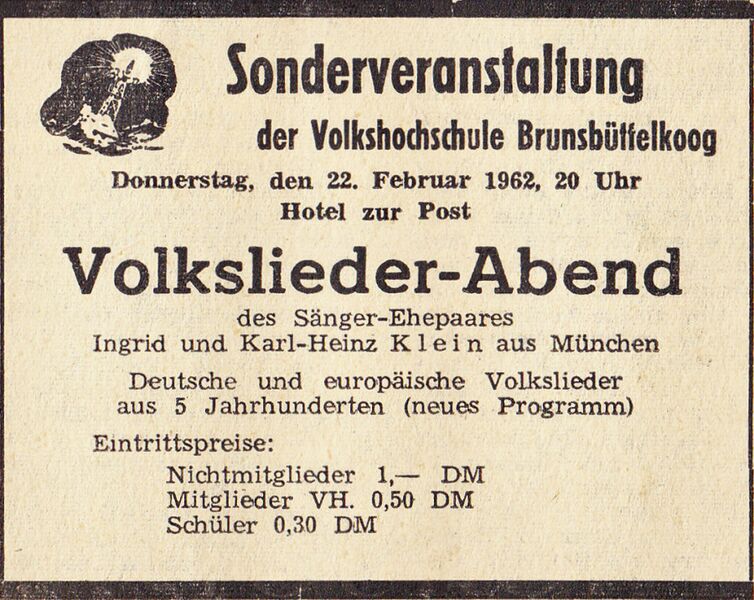 Datei:VHS Liederabend Hafenstraße 16 Hotel zur Post 19.02.1962 -01.jpg