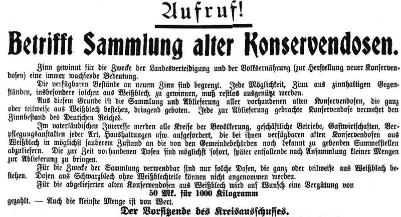 Datei:1917-08-06 189a Sammlung Konservendosen.jpg