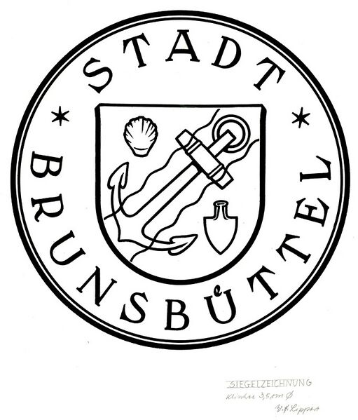 Datei:Siegelentwurf Stadt Brunsbüttel 1969.jpg