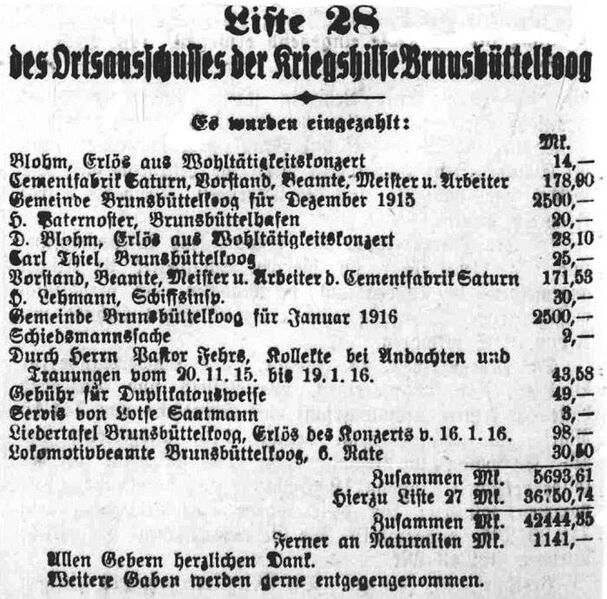 Datei:25 1916.01.25-Kriegshilfe Brunsbüttelkoog.jpg